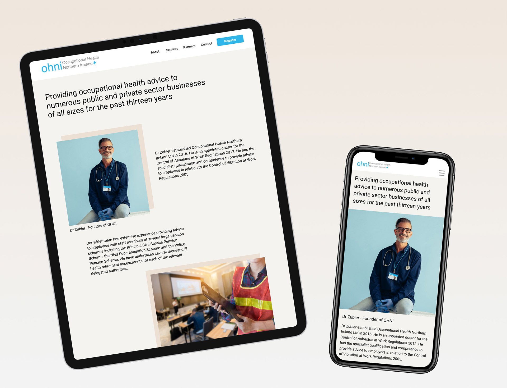 OHNI about page design
